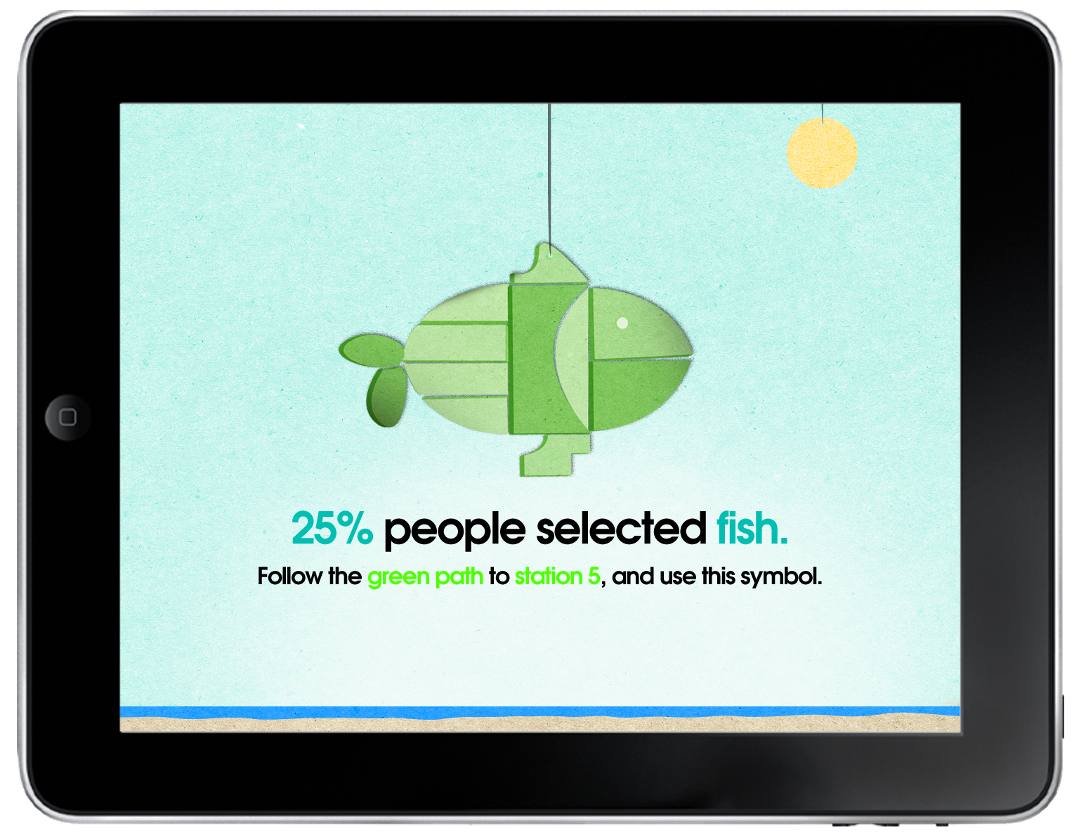 25% people selected fish.